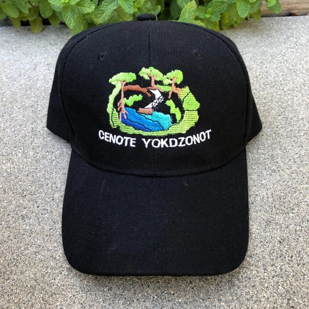 Vintage CENOTE YOKDZONOT Mexico Baseball Hat Men's Black Adjustable Cap​​